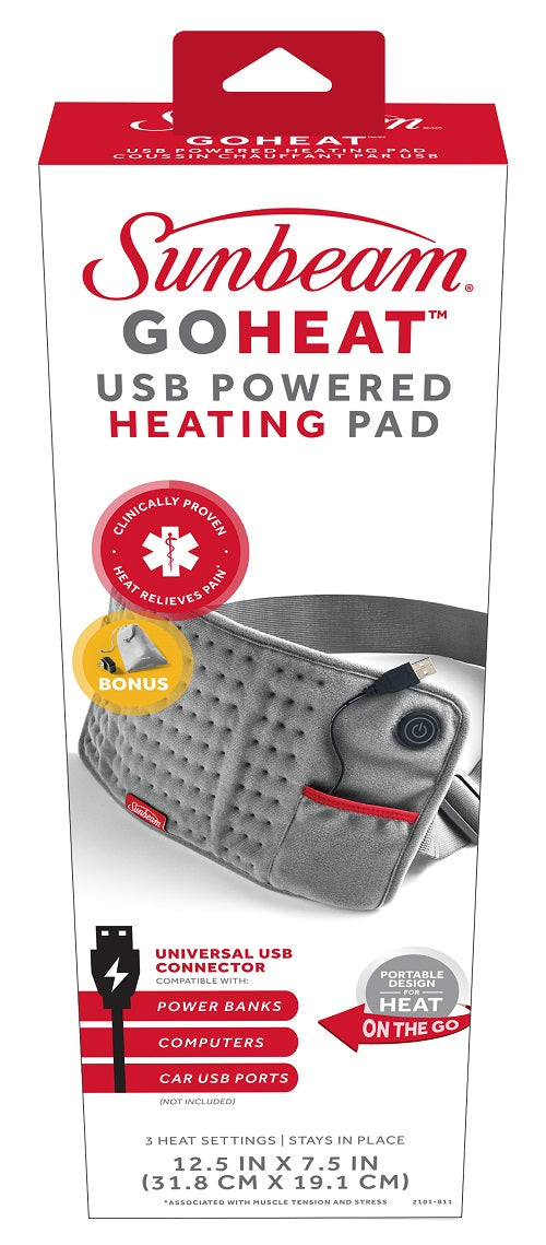 Grand portable Coussin chauffant par USB Sunbeam