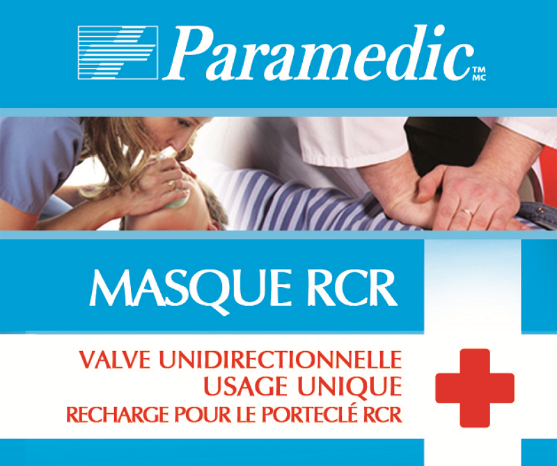 Masque Rcr Jetable + Valve Paramedic Canada