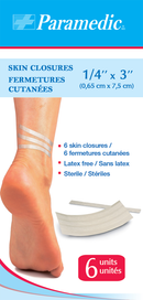 Fermeture Cutanée 1/4''X3'' Pqt 6 Paramedic Canada